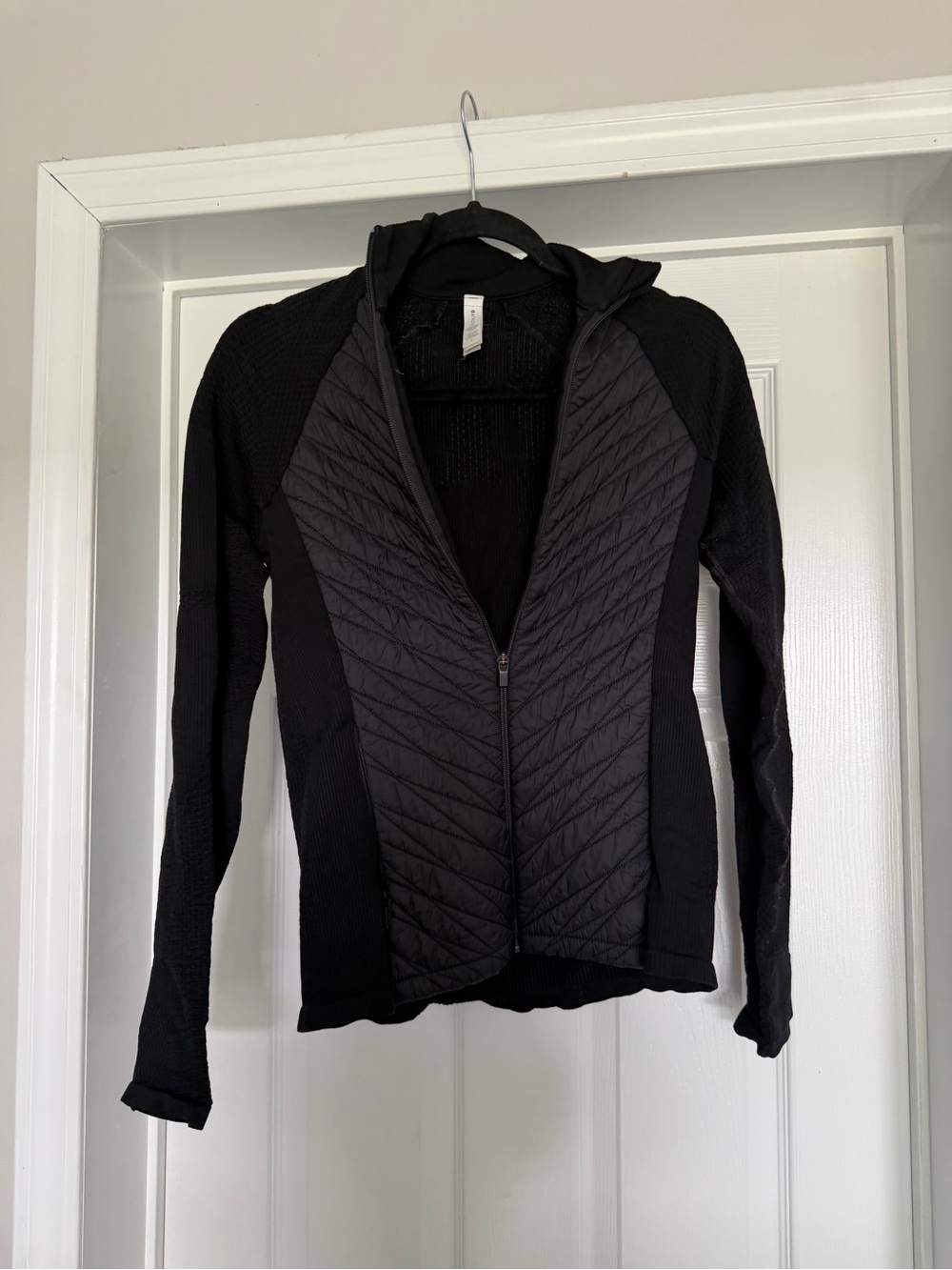 Athleta Black Quilted Puffer Jacket